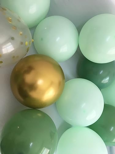 Miniatura 2 de Globos dorados verde salvia mate  Globos verde oliva menta claro para bodas, baby shower, suministros de fiesta de cumpleaños, paquete de 60