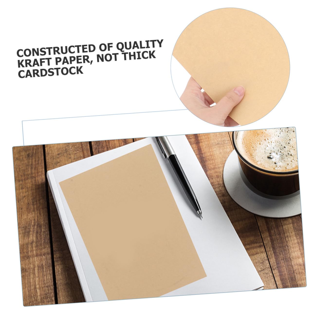 VILLFUL 100 Blätter Briefpapier Aus Dickem Kraftpapier 160 G/m² Stabiles Vintage-schreibpapier Für Büro Dekoratives Briefpapier Zum Gestalten Und Verpacken Vielseitig Einsetzbar Für