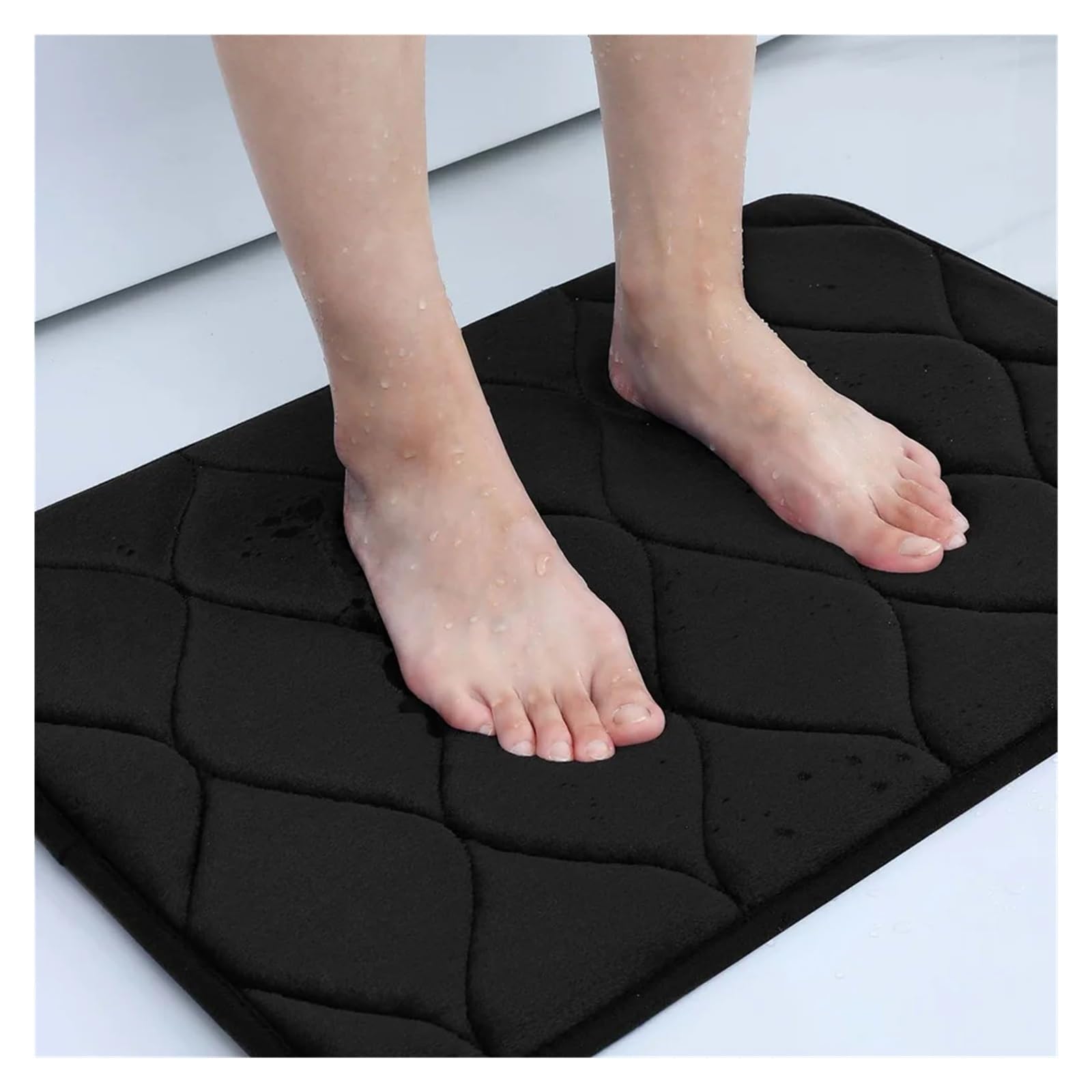 Alfombra Bañera Antideslizante Alfombra de baño de espuma viscoelástica, alfombra de baño absorbente, alfombra de baño, cocina, hogar, alfombra de ducha antideslizante, alfombrillas de terciopelo for