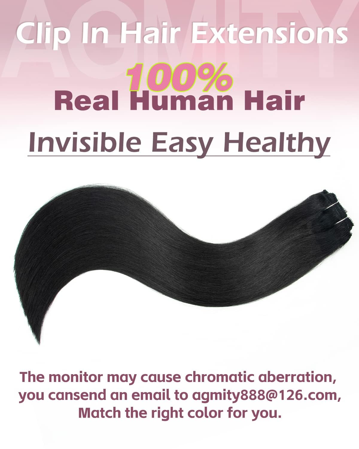 Clip in Extensions Echthaar Glatt 50 cm 7 Stück 120 g #1 Tiefschwarz Remy | Nahtlose Clip-in-Tressen für dünnes Haar, komfortabel für Büro, Urlaub und Fotoshooting