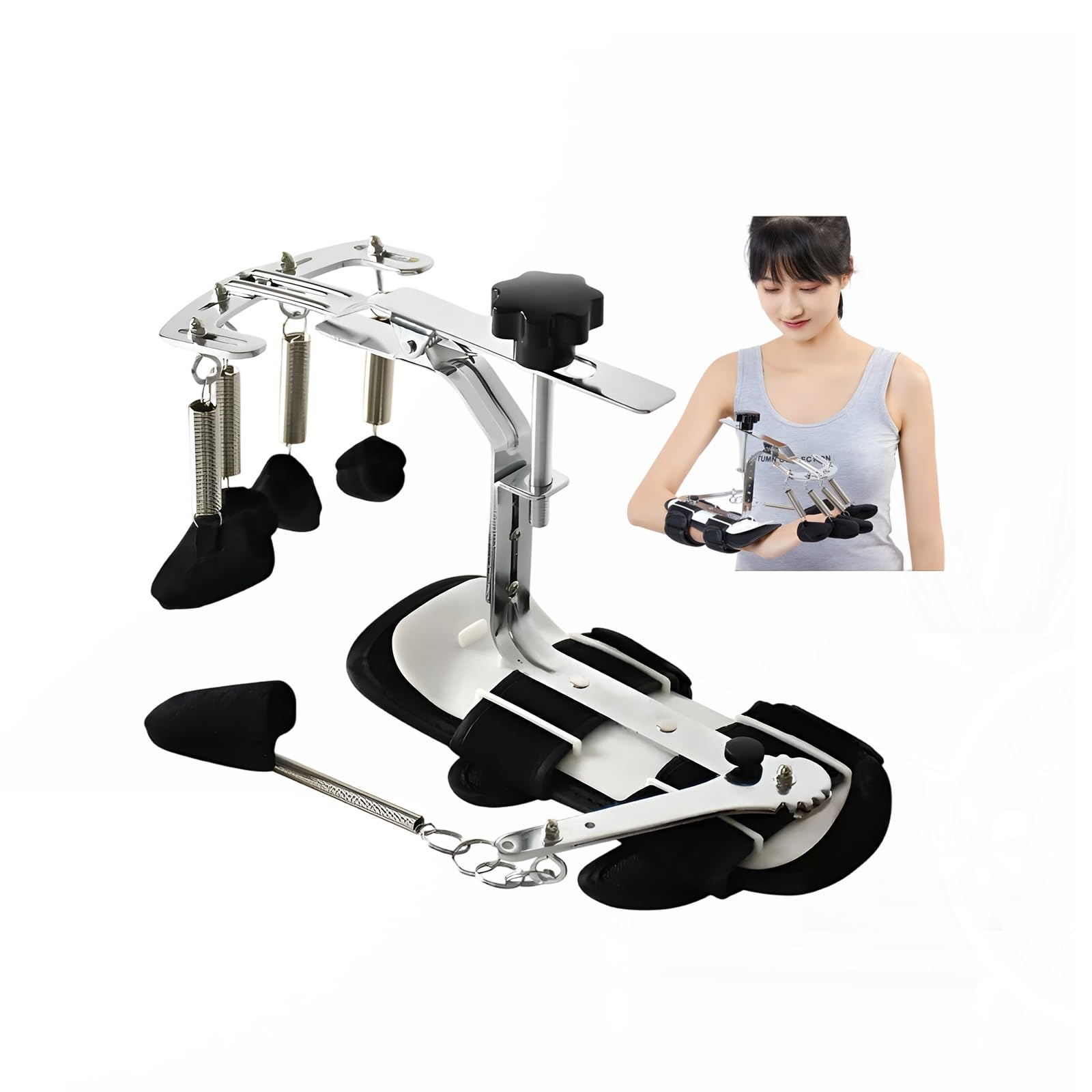 Trainer tutore alluminio regolabile ortesi dita della mano | Controllo tensione della mano destra sinistra Prevenzione dello stretching delle dita Corsa riabilitazione attiva(Left)