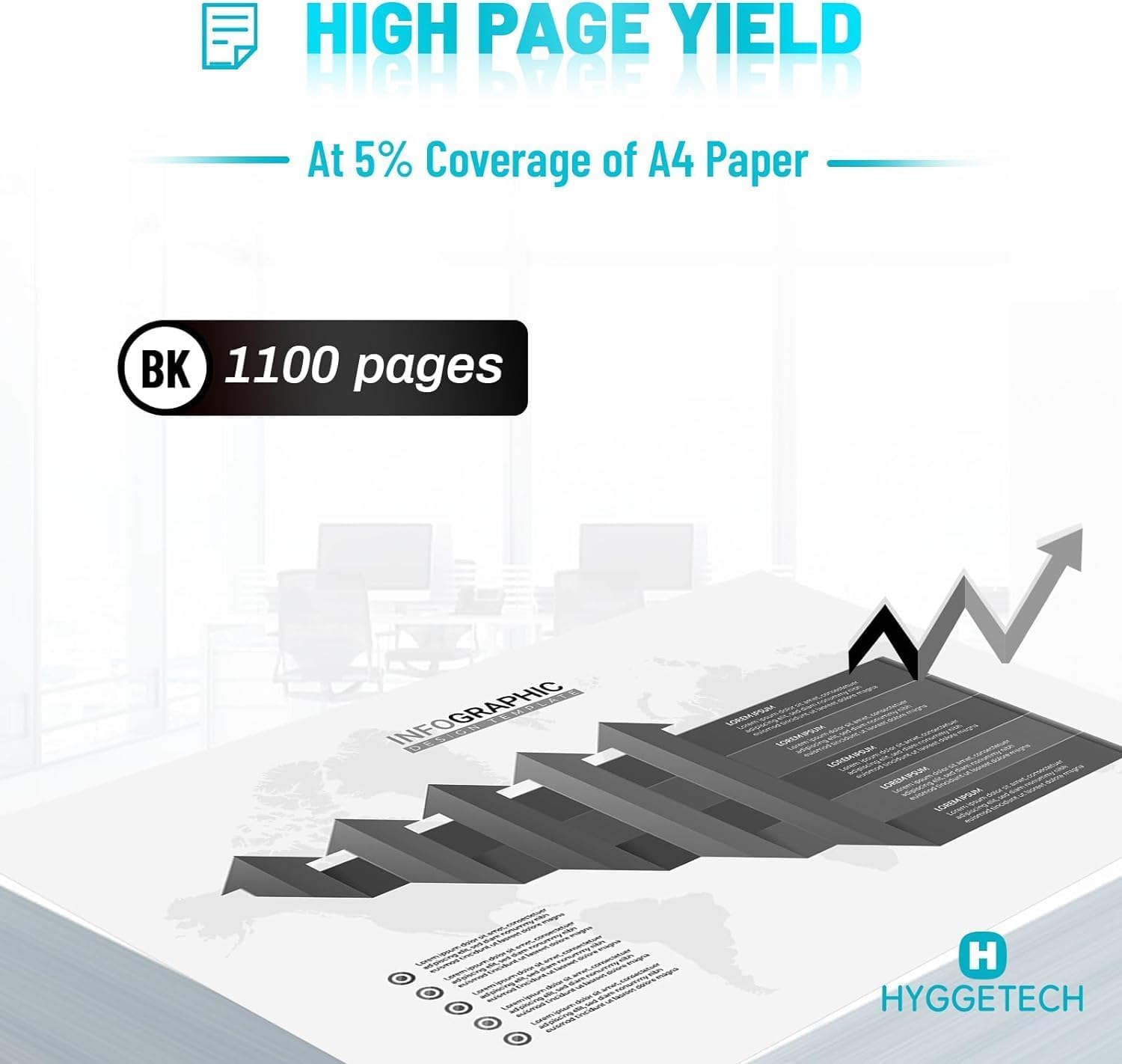 Hyggetech W1350A Toner con chip compatibile con HP 135A W1350A Toner 135X W1350X per HP Laserjet MFP M234dw M234sdw M234sdn M234dwn M209dw M209dwn M234 M209