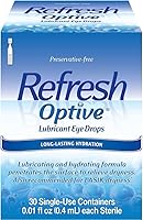 Vista 1 de Refresh Optive Lubricant - Gotas para ojos secos, sin conservantes, recipientes de un solo uso de 0.01 onzas líquidas, 30
