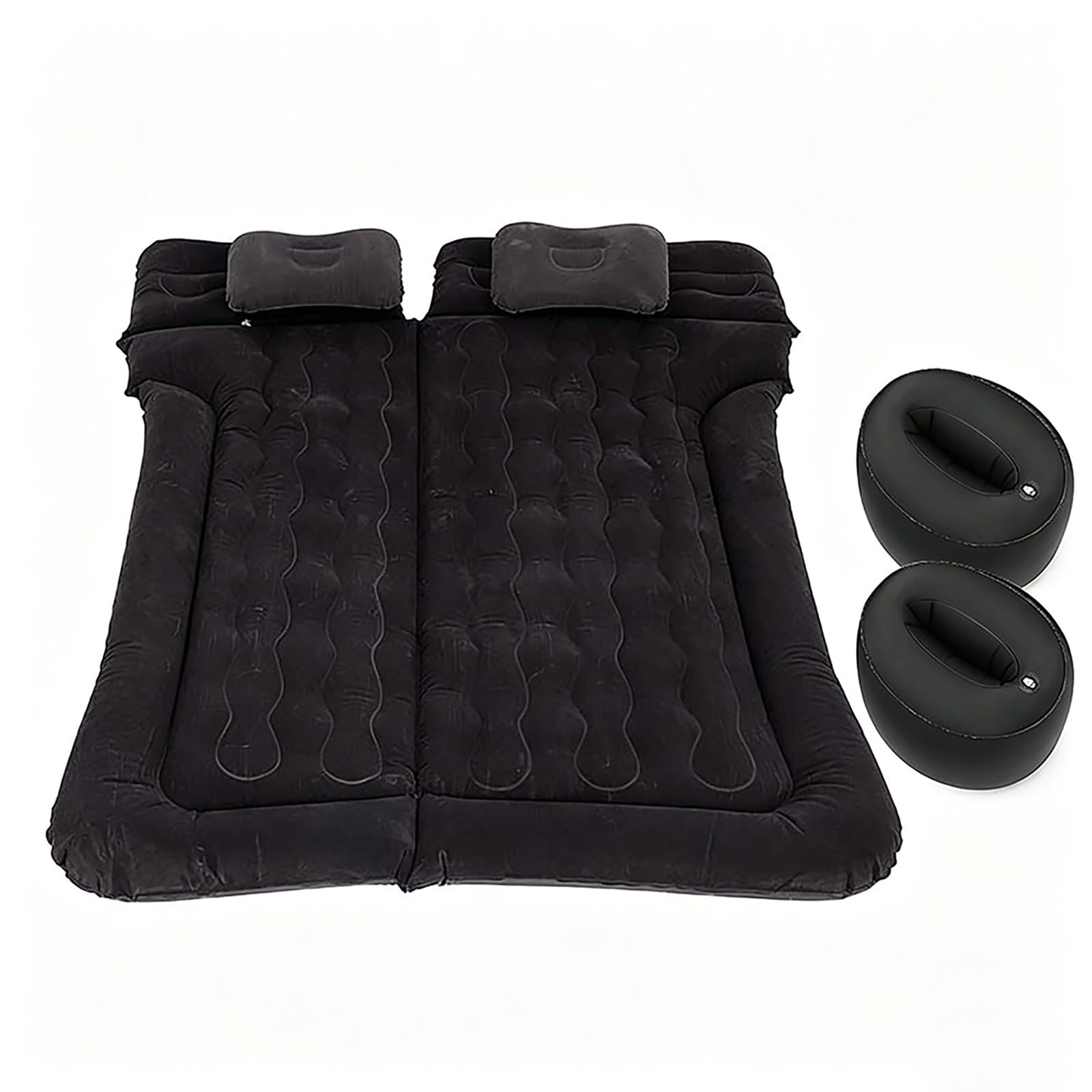 WWMOZ Car Air Mattress for SUV,Inflatable Backseat Air Bed with Pillows,Flocked PVC Sleeping Mattress Camping Travel,Foldable Portable Car Bed for Jeep Wrangler Mk4 JL 2018–2025