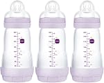 MAM 9oz Démarrage facile Anti-Colic+ Bouteilles pour bébés éventées, 2+ Mois, 4 Pk, Unisexe ► Mamelon d'allaitement à flux moyen, double anti-colique réduit le gaz & Reflux, Facile à nettoyer, BPA Gratuit. 2+ Mois, fabriqués en Europe