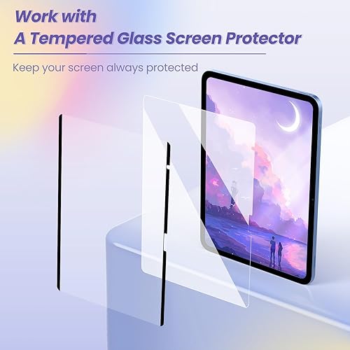 Miniatura 4 de MoKo Protector de pantalla magnético de papel para iPad de 10.9 pulgadas 2022, desmontable y reutilizable, protector de pantalla para iPad de 10.
