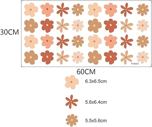 Miniatura 9 de Calcomanías de pared de arco iris bohemio para dormitorio de niñas, calcomanías de pared de nube de corazón de arco iris, decoración de pared de