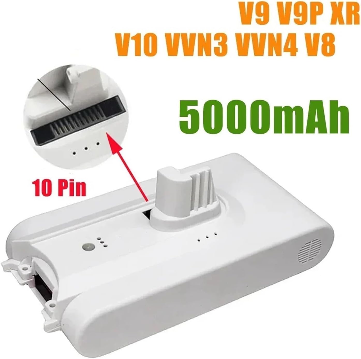 5000mAh Battery Compatible for Dreame V9 V9P XR V10 V8 Replacement Battery Handheld Cordless Vacuum Cleaner Accessory(V8)