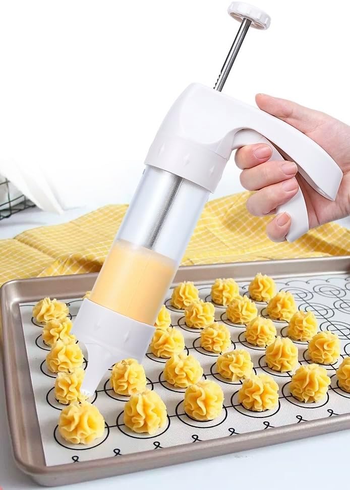 Cookie Press Gun Kit for Decorating, Professional Baking Tool Machine