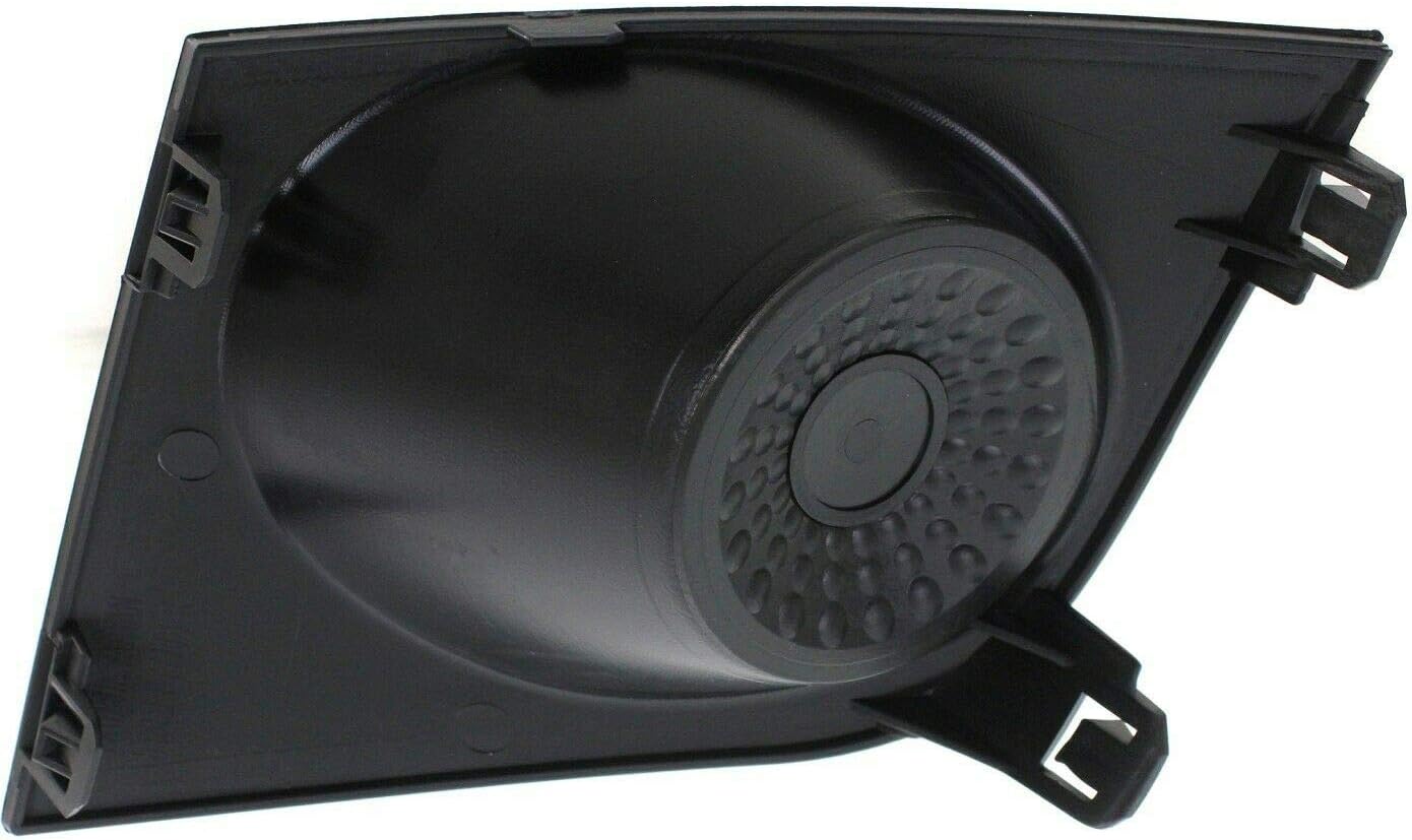 DAT AUTO PARTS Front Right Passenger Side Bumper Fog Light Lamp Hole Cover Grille Molding Trim Replacement for 2007-2012 Nissan Versa Black Textured Plastic NI1039111 62256EM30A