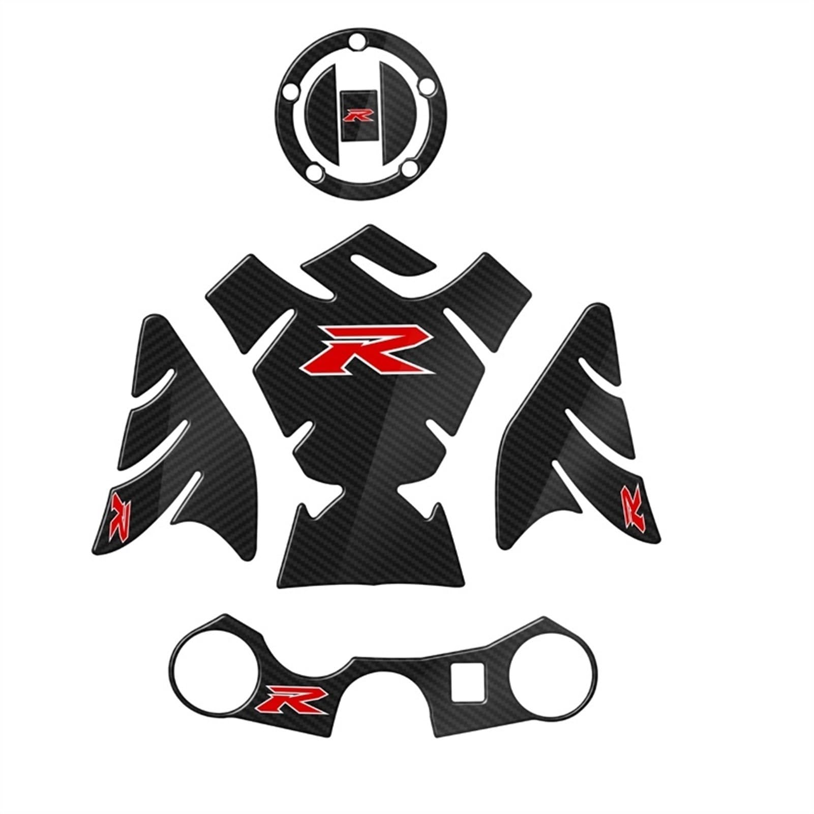 Motorcycle Tank Fish Sticker for Suzuki GSXR 600 750 1000 K1 K3 K4 K5 K6 Tank Knee Grip pad