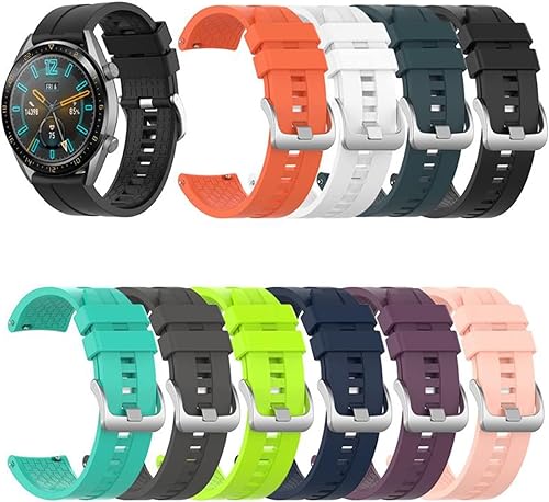 Miniatura 7 de GANYUU Correa de repuesto de 0.866in para Huawei Watch GT 2 de 421.811in para reloj inteligente Samsung Galaxy Watch 3 de 1.772in (color azul