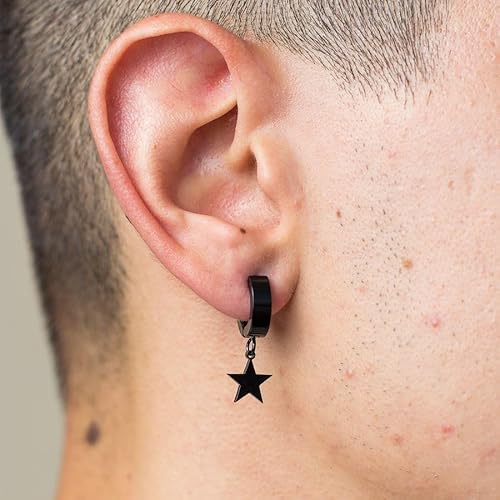 Brinco Masculino Estrela Pingente - 1 PEÇA (Não é o par)