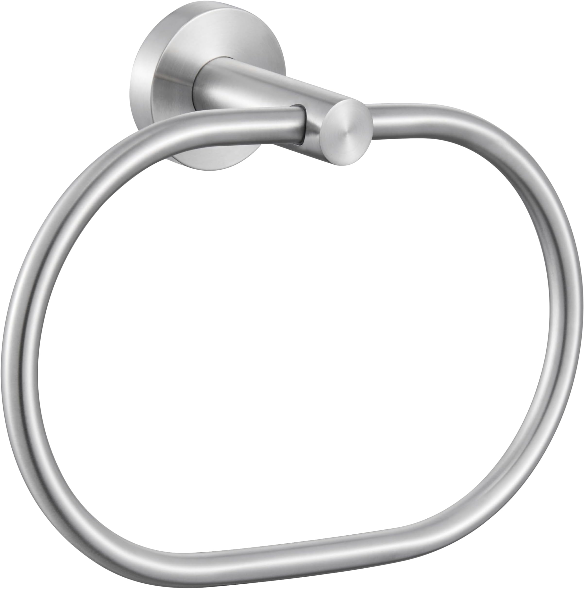 APLusee Oval Towel Ring Brushed Nickel, 304 Stainless Steel Towel Holder for Bathroom Kitchen, Wall Mounted