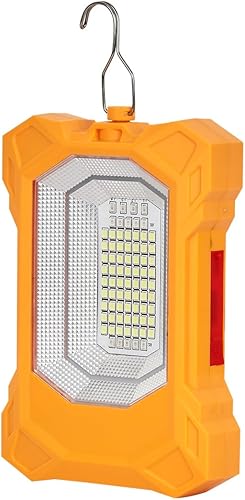 Luz de trabajo LED magnética recargable, 2600 lm, 3 colores, 4 modos, carga solar con gancho colgable, luces de inundación solares para acampar al