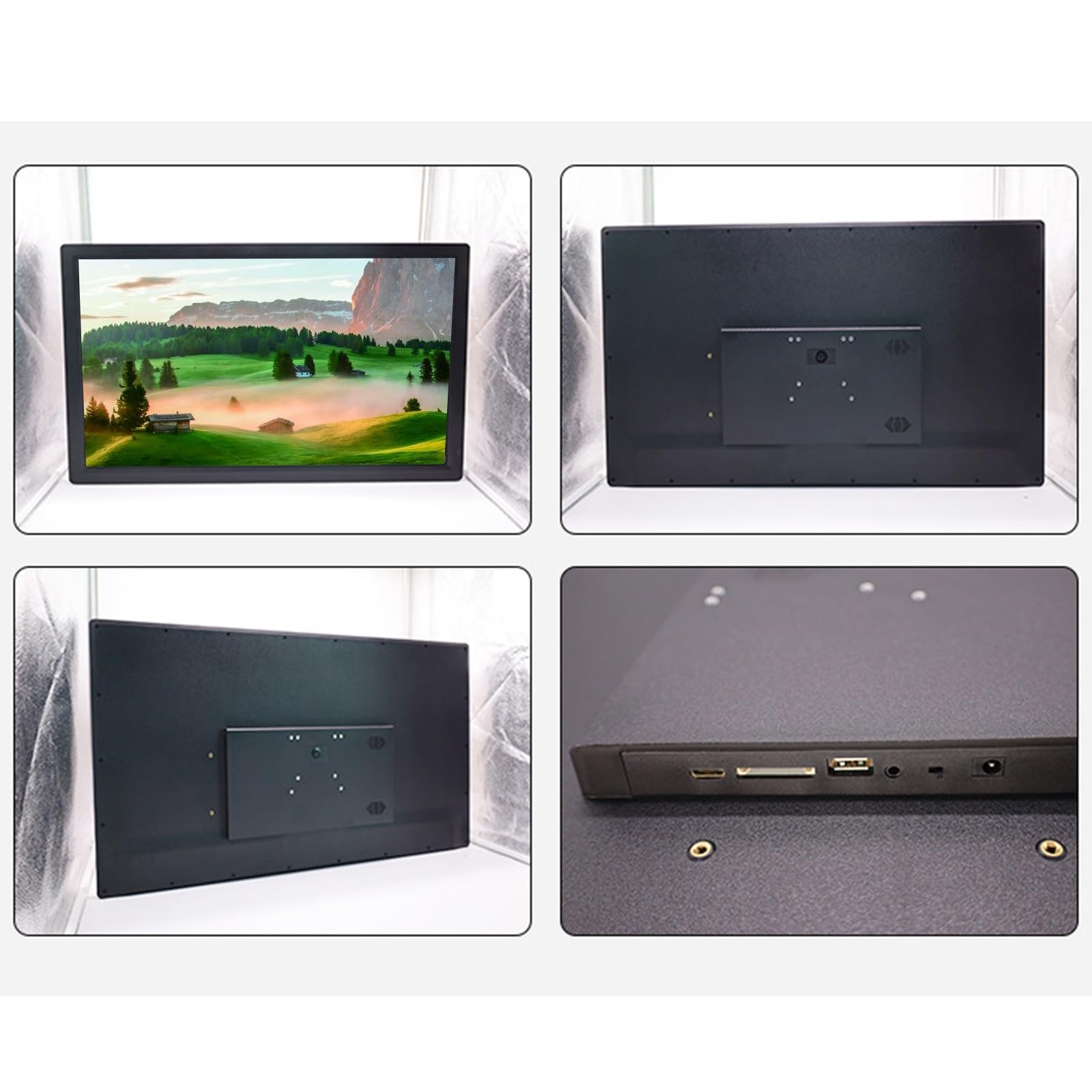 Cornice Digitale HD da 32 Pollici, Display IPS, Macchina Pubblicitaria da Parete, con 32 GB di Spazio di Archiviazione, Facile da Usare(Black)