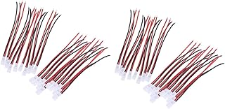 OSALADI 40 Unidades De Tampa De Proteção Conectores Fêmeas Conectores De Bateria Conector De 2 Pinos Way Conector De Bateria Linha De Conector De Bateria Ultra Fio De Silicone Terminal Em