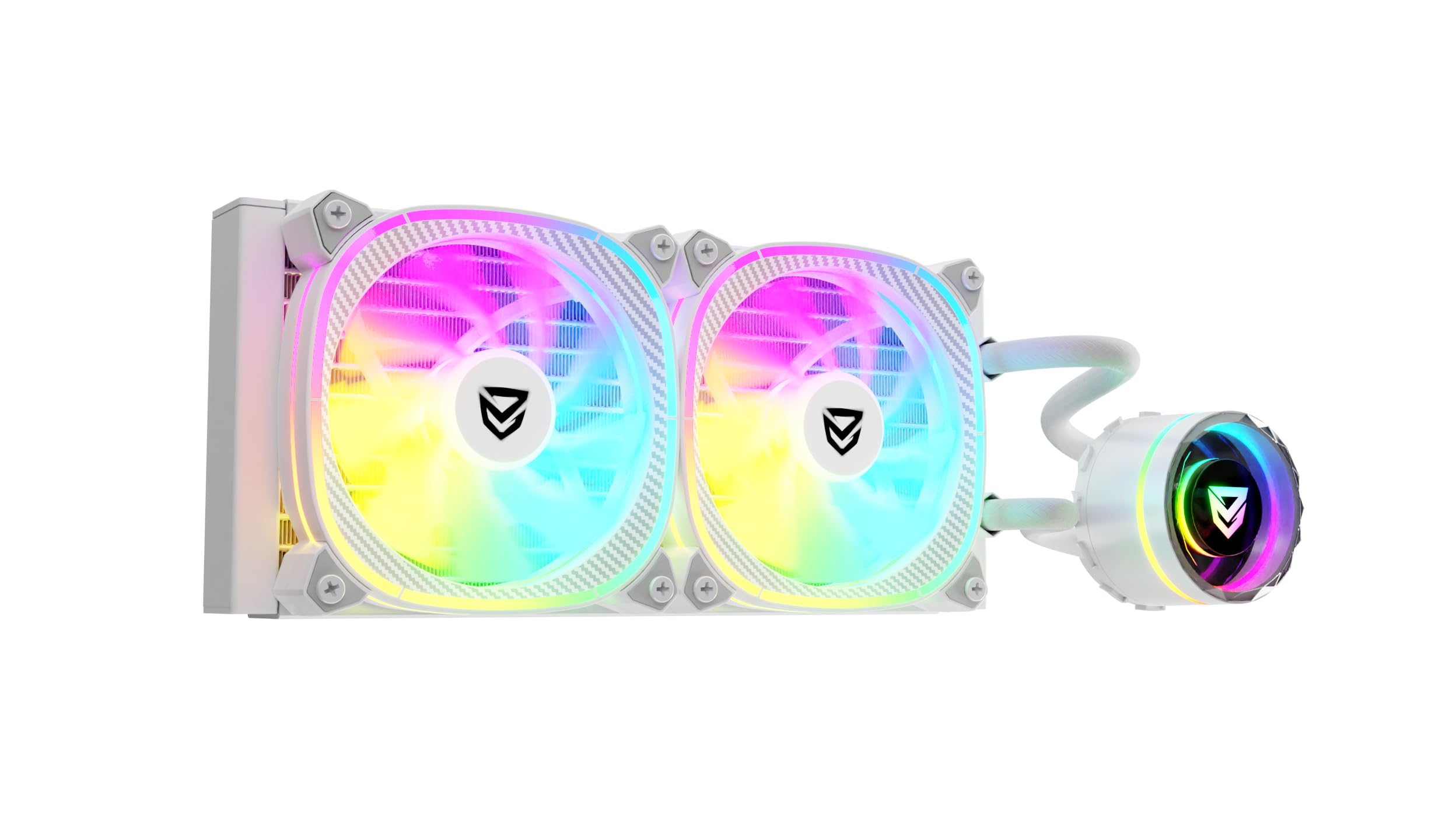 Nfortec Atria X refrigeración líquida CPU 240mm ARGB 240W compatible Intel AMD color blanco