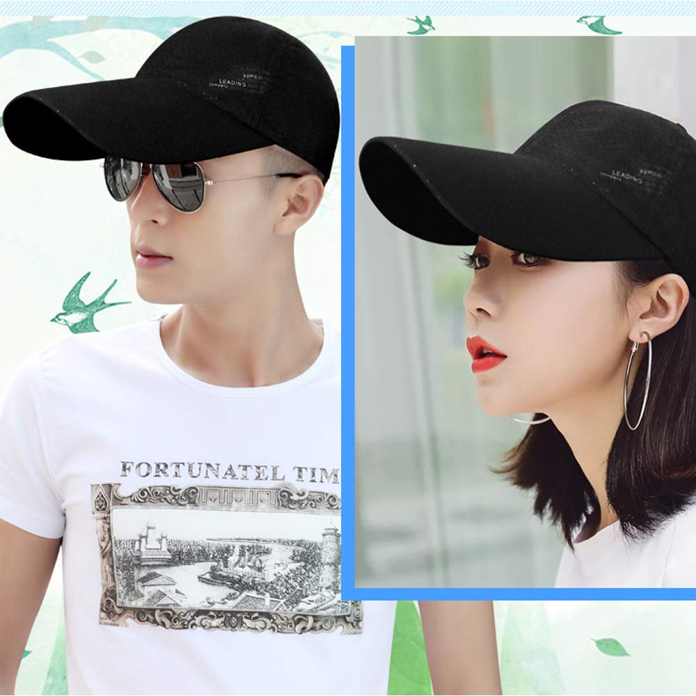 YEKEYI Outdoor Quick Dry Baseball Cap with Long Bill,UPF 50+ Sun Hats for Men and Women Blue