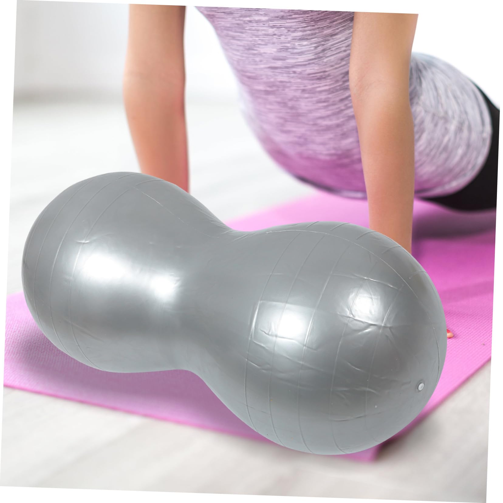 INOOMP Pelota de Masaje de PVC, 1 Juego, Inflador Incluido, Plata
