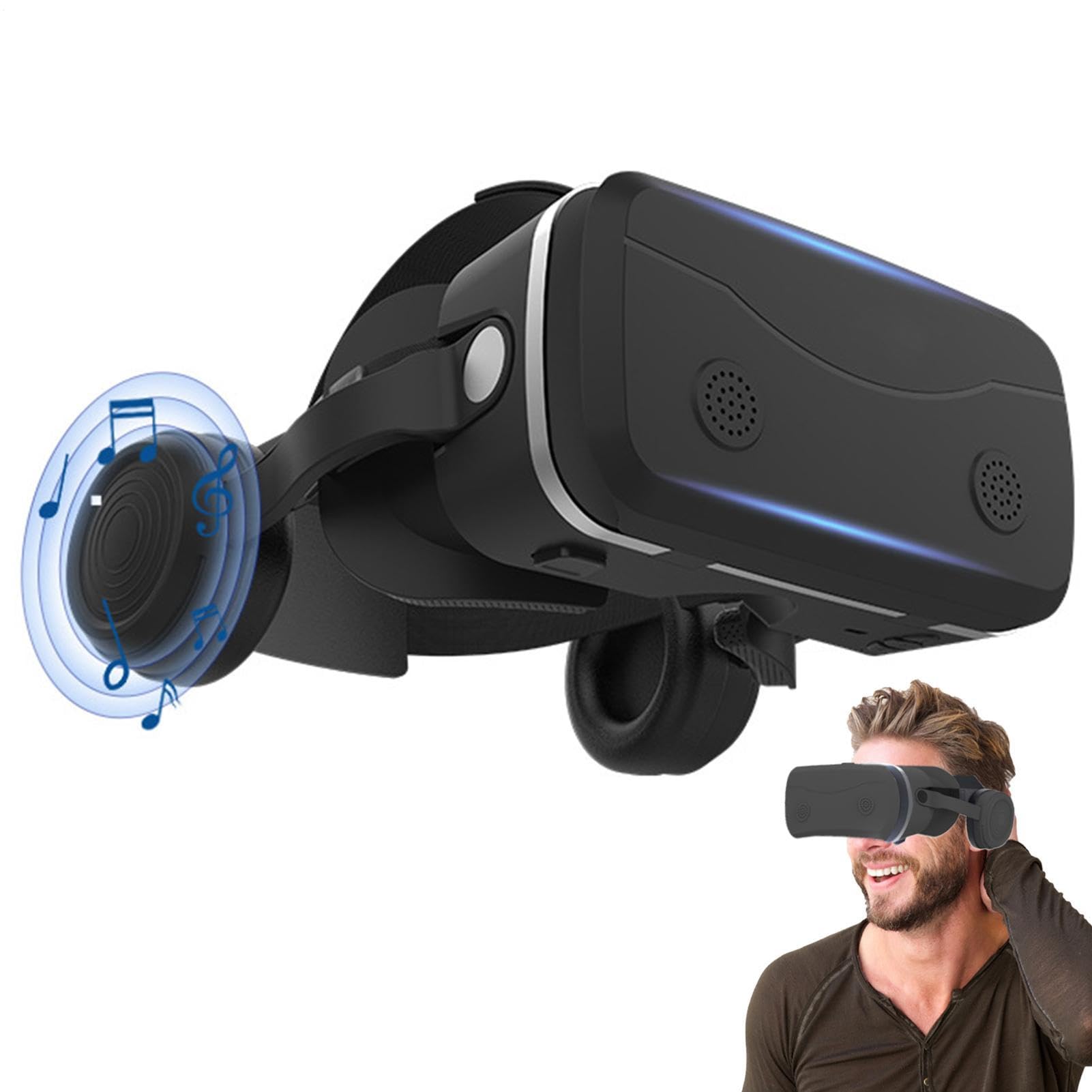 Cuffie per realtà virtuale 3D, occhiali per cuffie | Cuffie per realtà | virtuale per realtà virtuale - compatibili con smartphone e altri dispositivi mobili