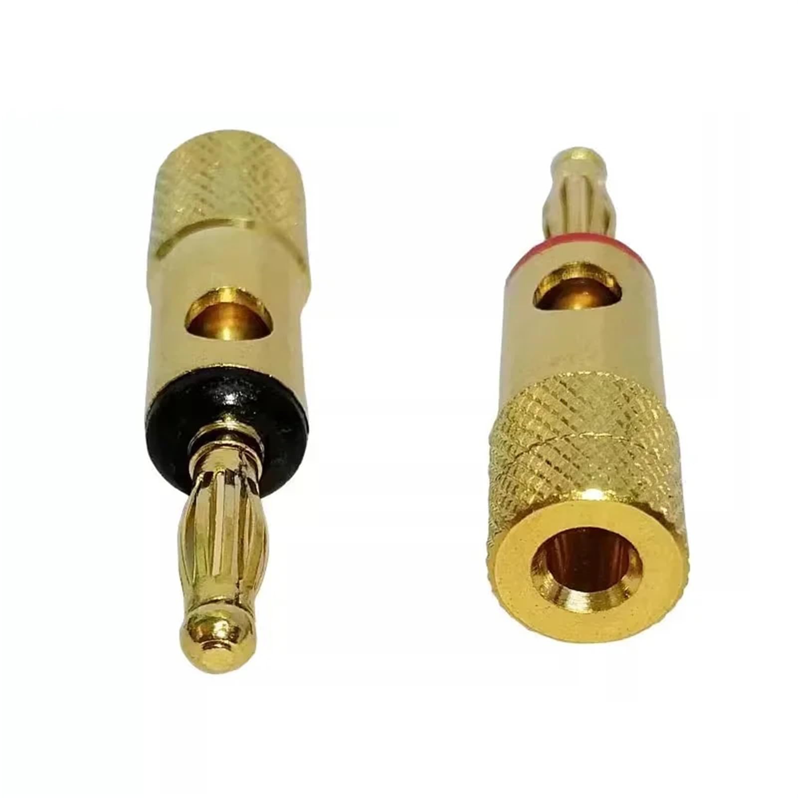 8/40 szt. 4 mm pozłacany kabel muzyczny Banan Adapter Złącze audio głośnika(8 szt. (4 pary))