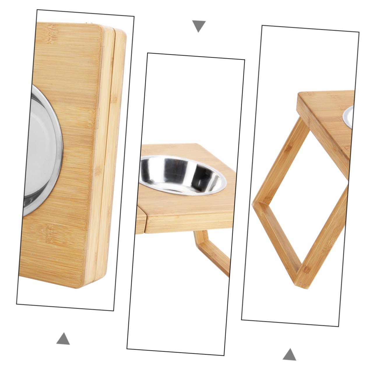 Yardwe 1pieza Comedero Doble para Perros y Gatos Soporte De Acero Inoxidable Diseño Fácil De Limpiar y Resistente Deformaciones