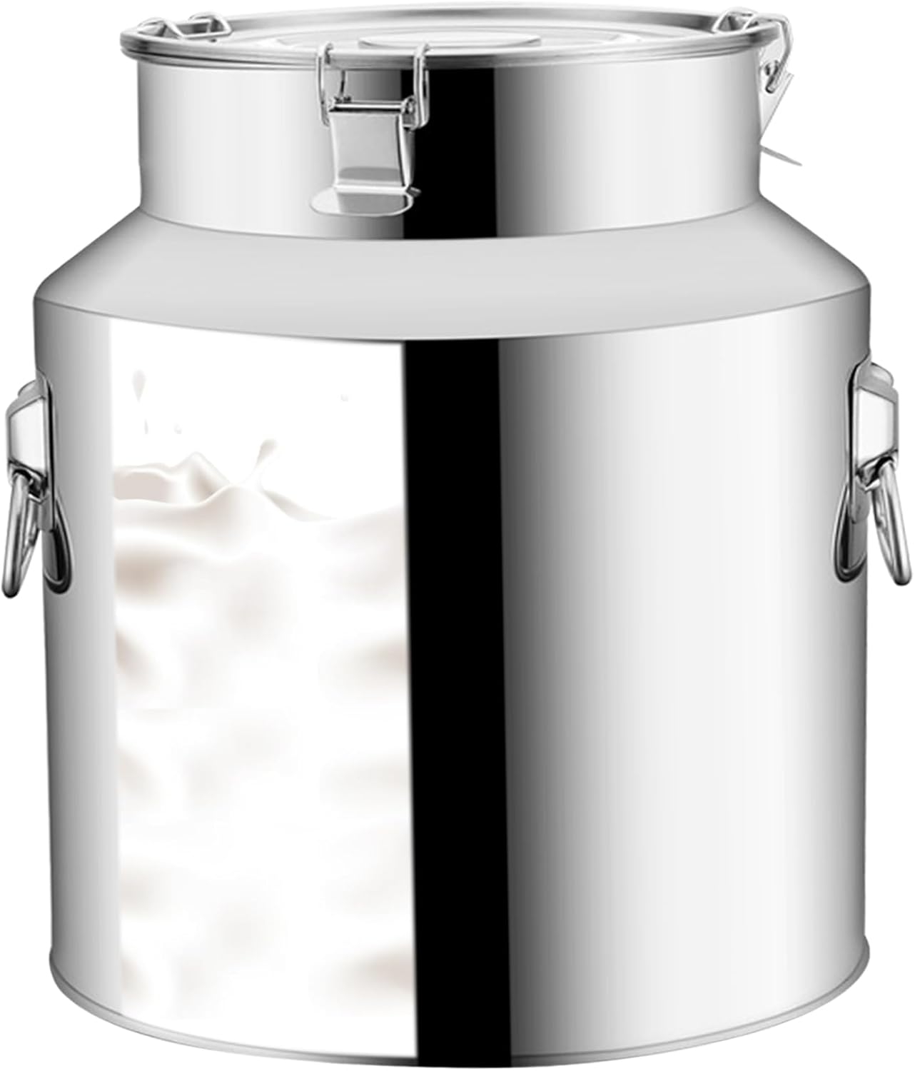 Stainless Steel Milk Can 9L Large Stainless Steel Bucket with Lid Wine Bucket with Carry Handle and Buckle Oil Container for Liquid Storage and Transport