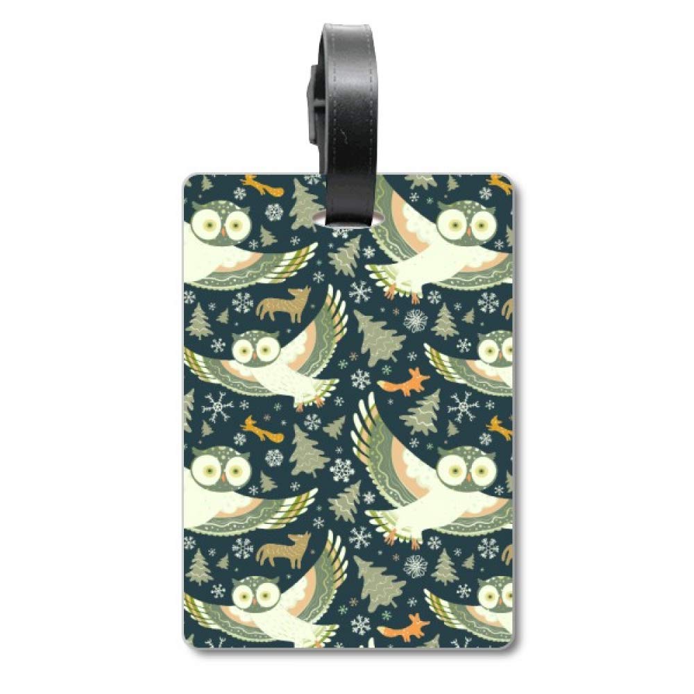Étiquette de valise chouettes pour identification de bagage voyage - 5