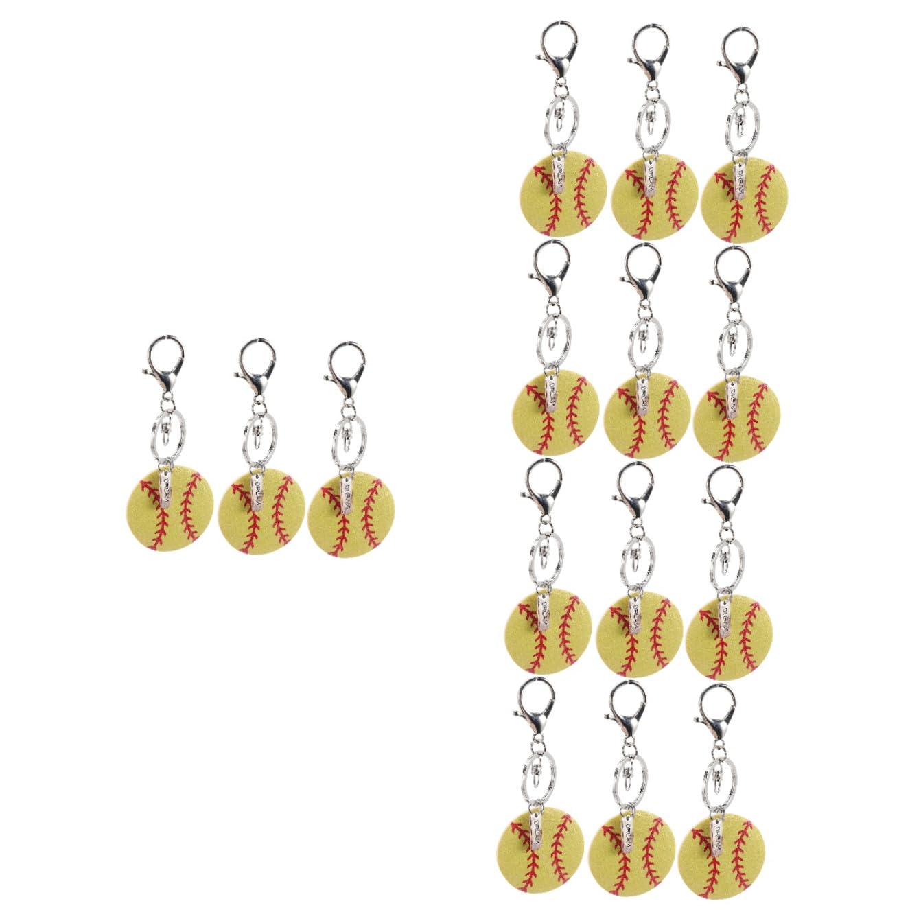 ibasenice Portachiavi Da Softball Accessori Portachiavi Mini Portachiavi Softball Per Ragazzi Portachiavi Sportivi Sports Heyring Portachiavi A Tema Sportivo Lega Giallo