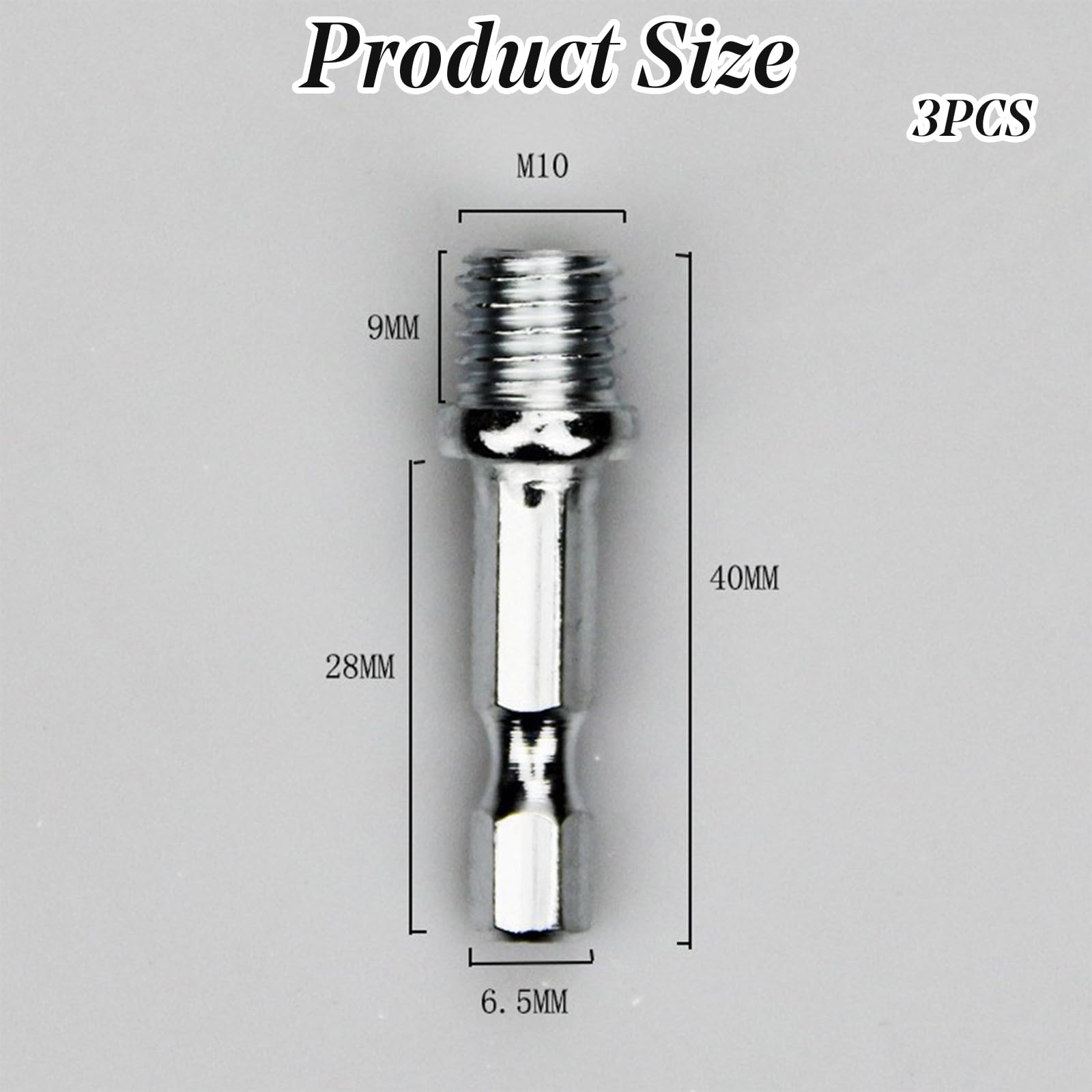 3PCS Hexagonal Drill Adapter M14 Adapter 1/4 inch hexagon for drill cordless screwdriver drill chuck backing plate splitting tools electric wrench 45.5x16.9mm - Image 2