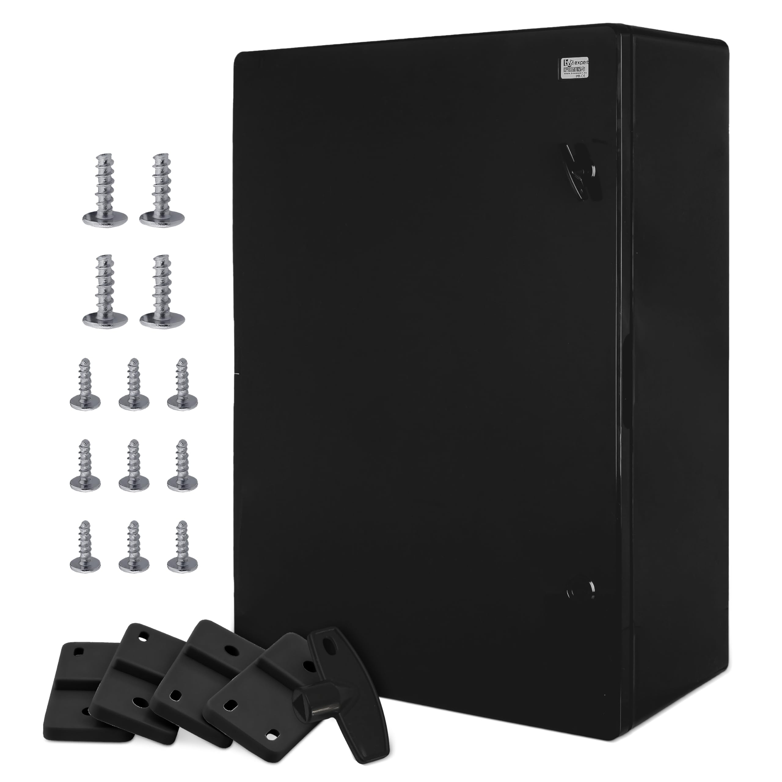 BOXEXPERT® Verteilerkasten außen wasserdicht [ABS Kunststoff IP65 Gehäuse] schwarz (Serie Fleet) 700x500x250mm | Schaltschrank außen | Wandschrank | Industriegehäuse | Leergehäuse