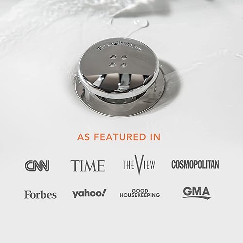 Miniatura 7 de TubShroom Colector de pelo para desagüe de bañera, cromado y fregadero, revolucionario protector de drenaje de lavabo de baño, colador, trampa,