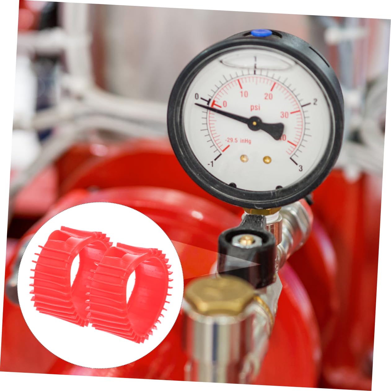 Gatuida Gas Pressure Reducing Valve Silicone Protector Acetylene Gauge Replacement Cover Acetylene Gauge Sleeve Silicone Cover Gauge Cover Oxygen Acetylene Gauge Protector Gauge Boots