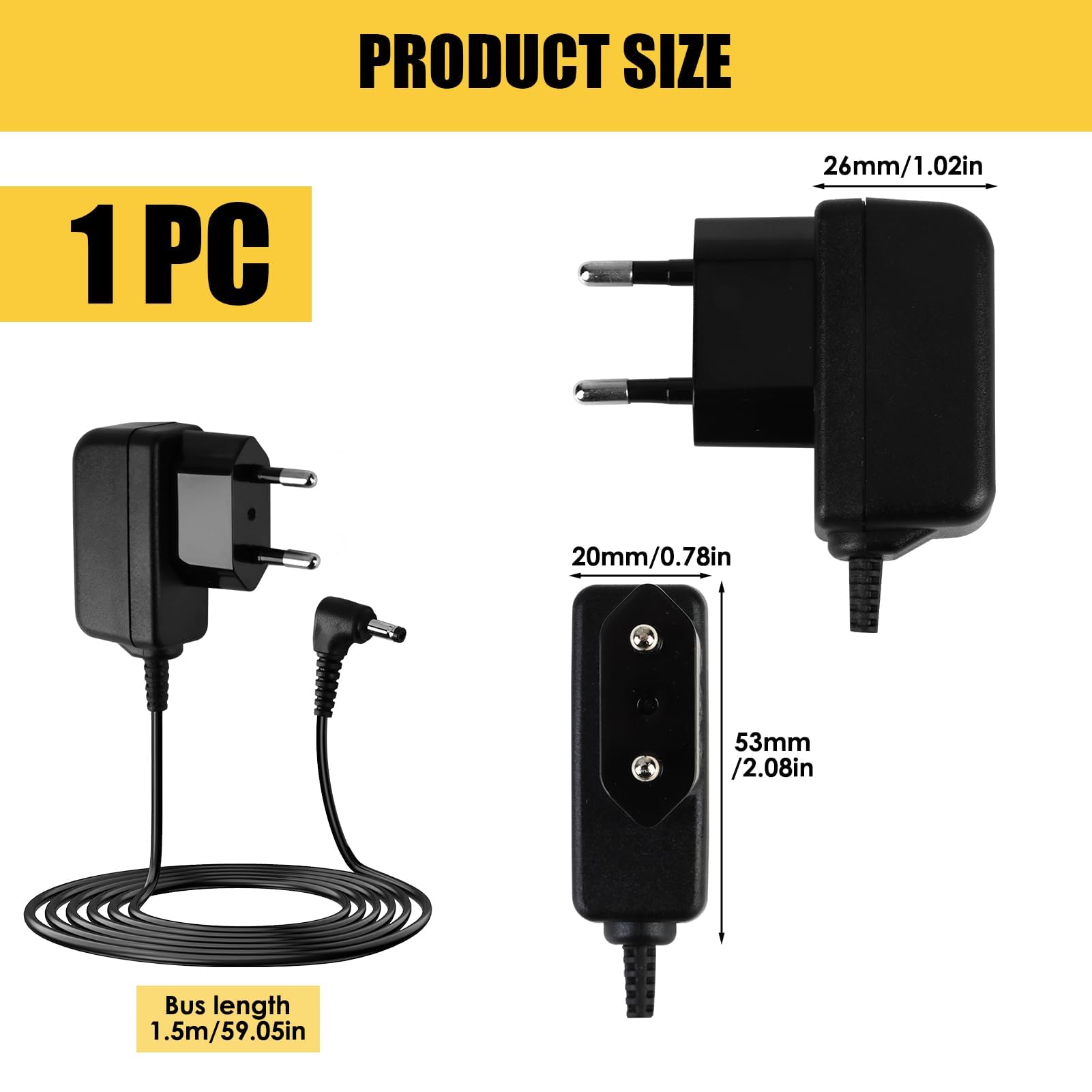 Alimentatore 6V 600mA Per Monitor Pressione Omron - M3, M6, M7, M10-IT - DIXIETREE - Foto 1