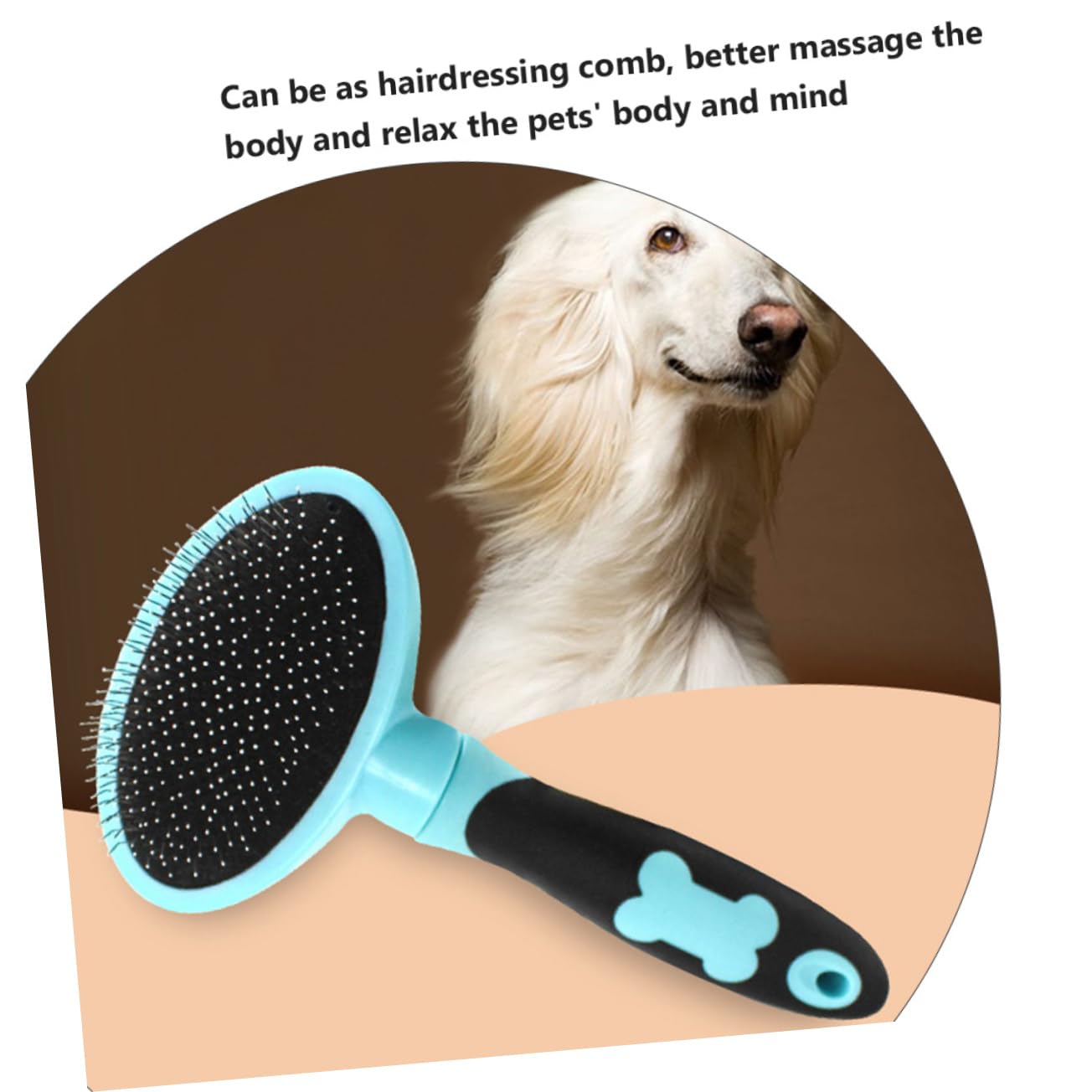 Didiseaon 3pezzi Spazzola Per Animali Domestici Con Manico Ergonomico Strumento Di Grooming e Massaggio Per Cani e Gatti Rimuove Pelo e Dander Accessorio Per Animali