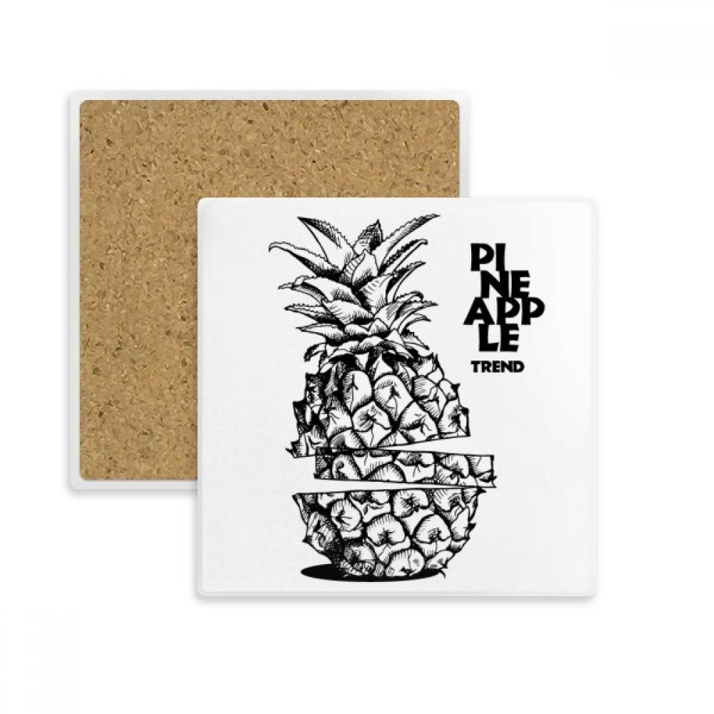 Dessin carré Coaster en pierre absorbant multicolor pour verres et tasses