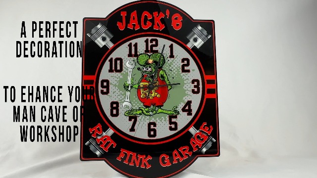 Amazon.com: Decorative Concepts Rat Fink Red Garage Wall Clock