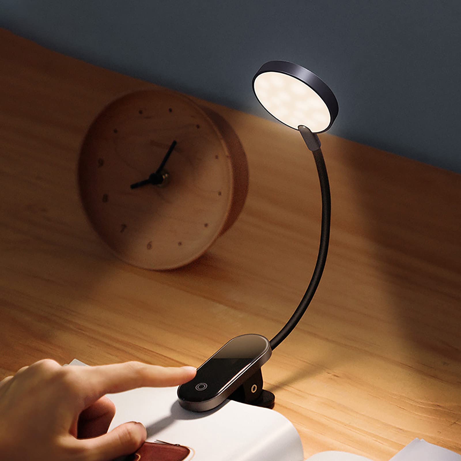 Light LUMIÈRE USB USB LED Rechargeable Mini Clip-on Lampe De Bureau Flexible Night Light Light Lampe De Lecture pour La Chambre À Coucher De Voyage