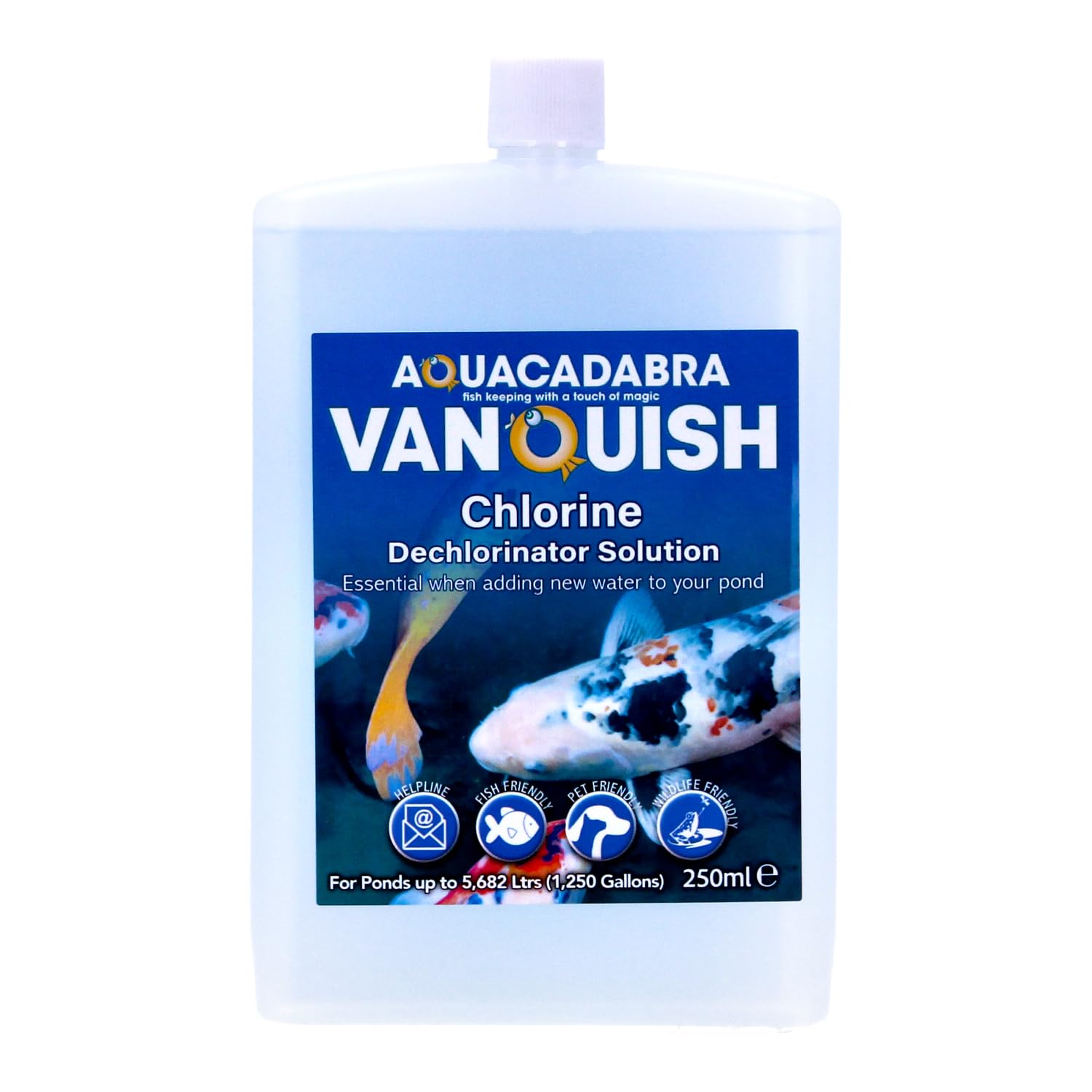 Aquacadabra Vanquish Pond Dechlorinator 250ml Tap Water Conditioner