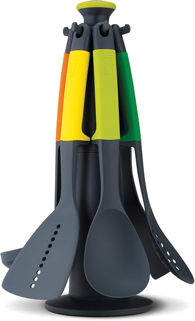 Joseph Joseph Elevate Utensils 6-piece gift set, Kitchen Nylon and Silicone Tools & Gadgets Carousel, Multicolour
