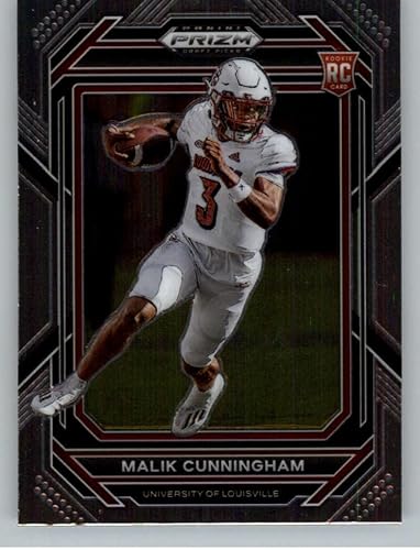 2023 Panini Prizm Draft Picks #112 Malik Cunningham Louisville Cardinals RC Rookie Card Official NCAA Football Card in Raw (NM or Better) Condition