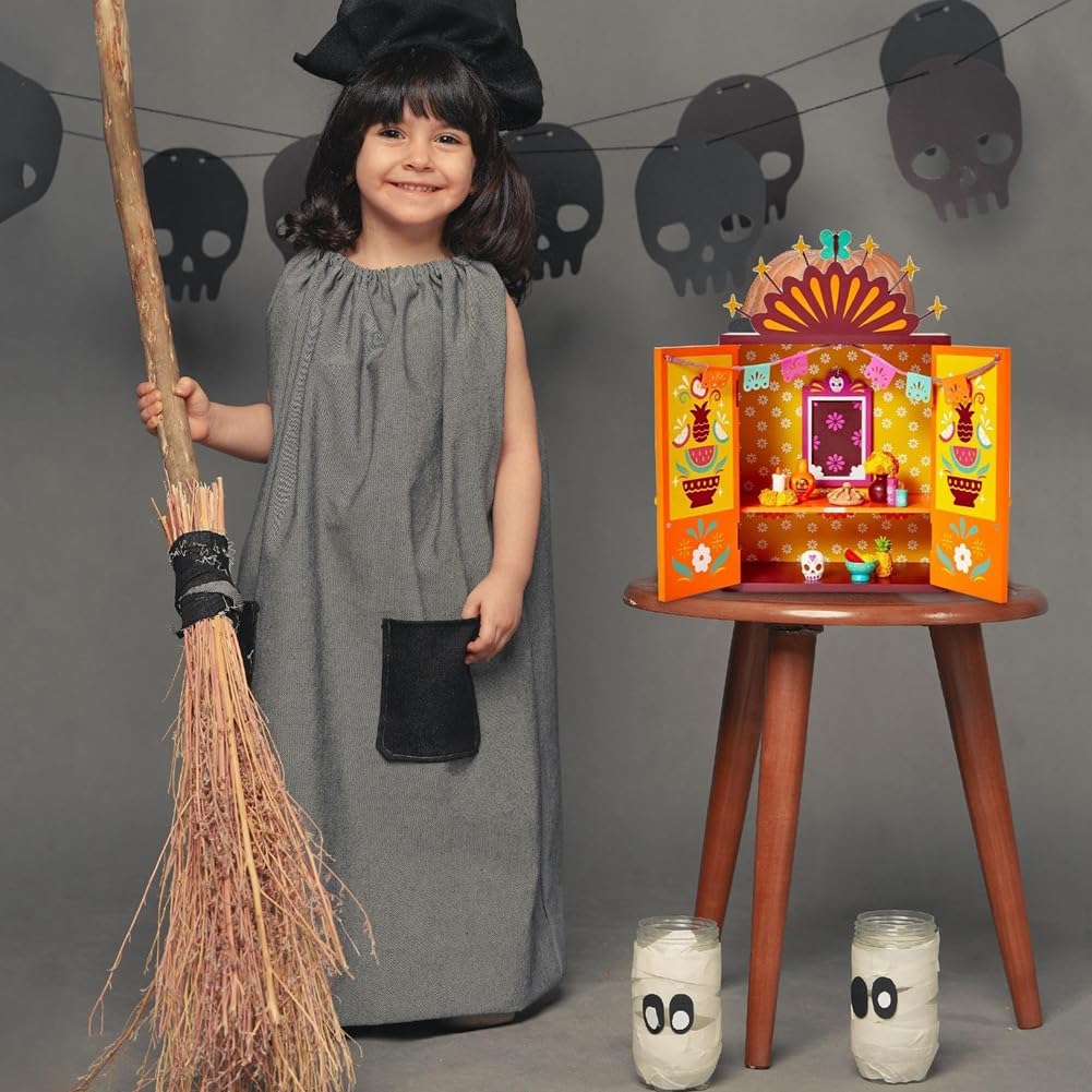 Altar del Día de los Muertos, decoración del hogar, decoración del día de los muertos, marco de fotos de memoria, caja de sombra