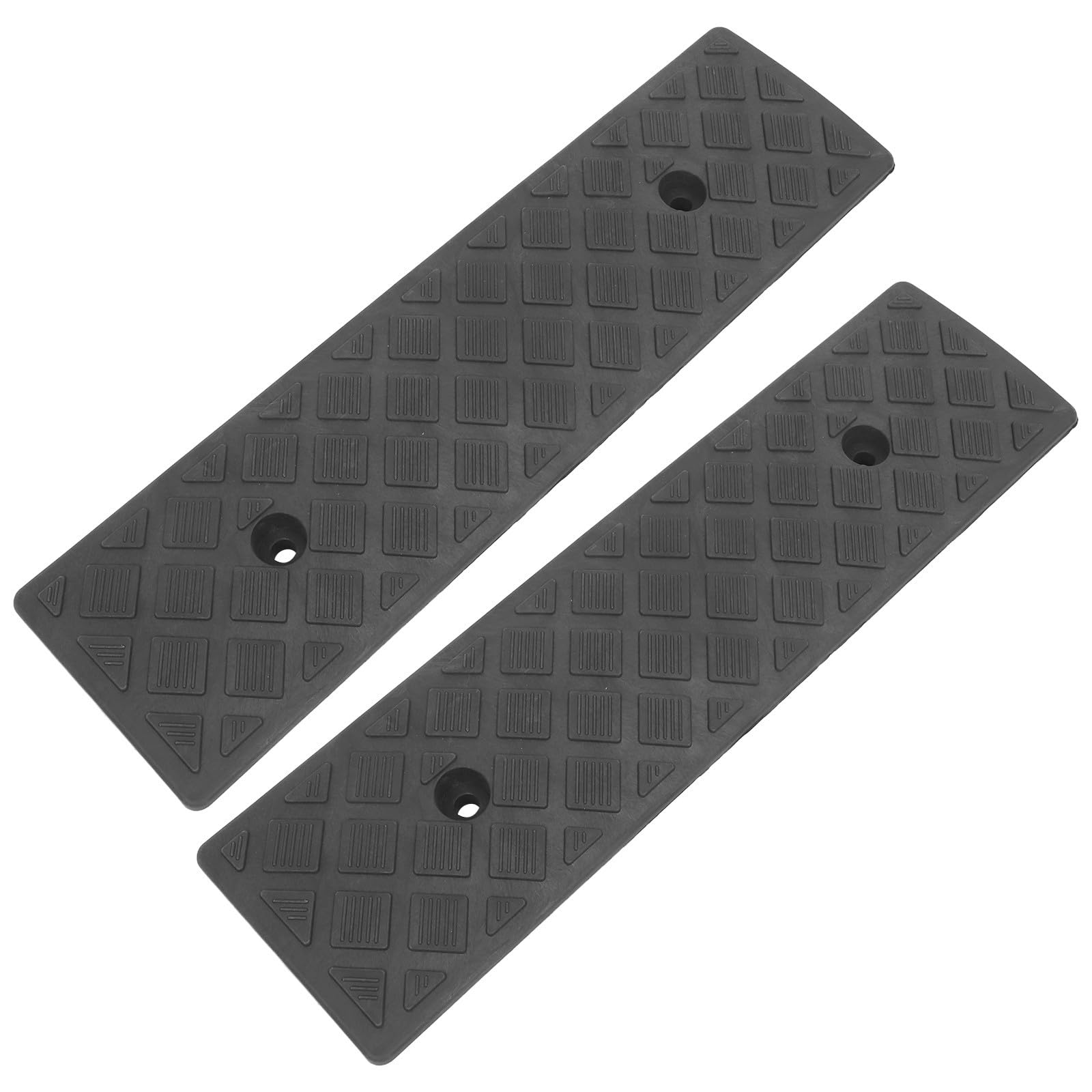 Rampe de seuil en caoutchouc Garneck évite les chocs de voiture et chutes de piétons 2pcs