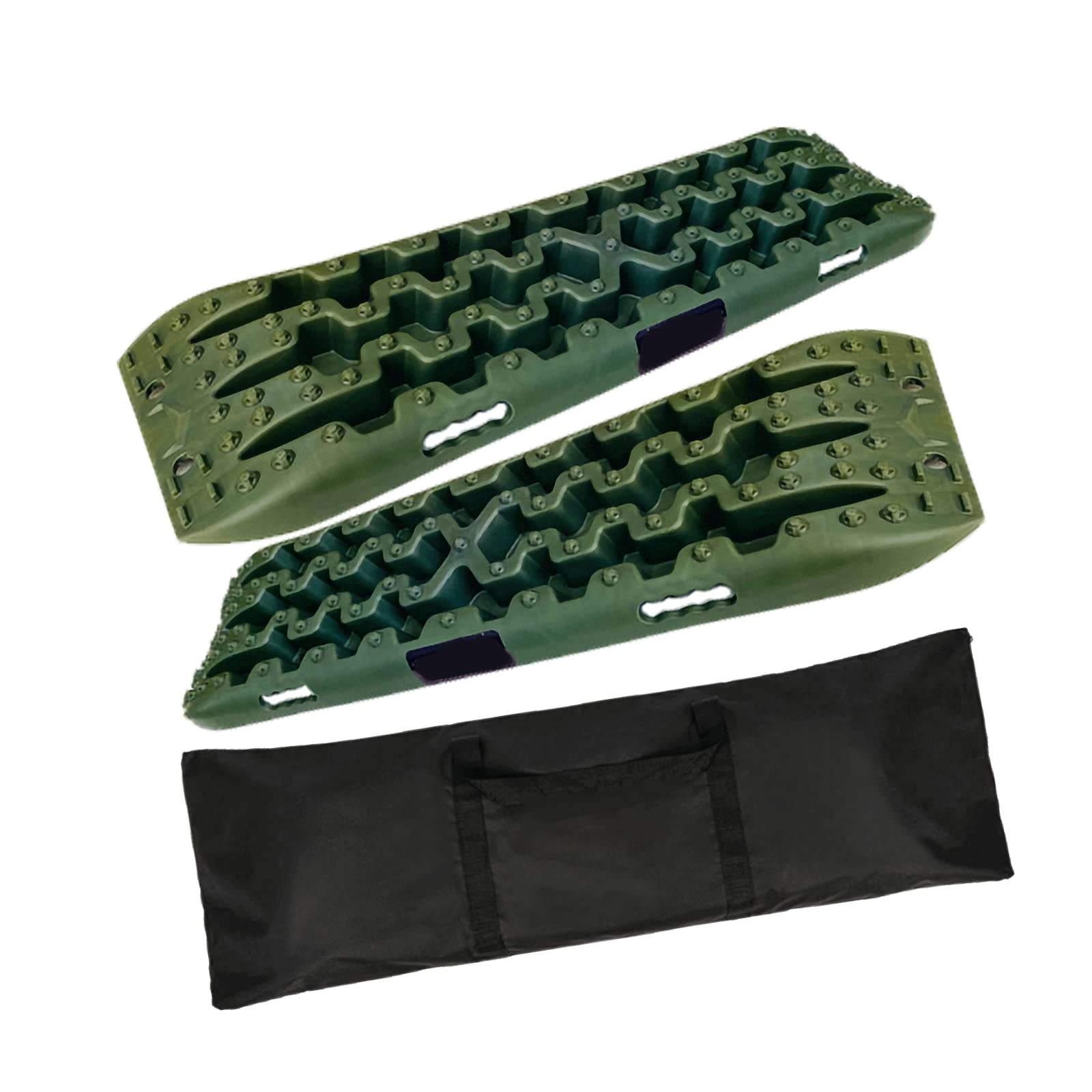 Przenośne tory trakcyjne awaryjne, Tire Traction Recovery Mats For Off Road Vehicles Pack Of 2 Multicolor(Dark Green)
