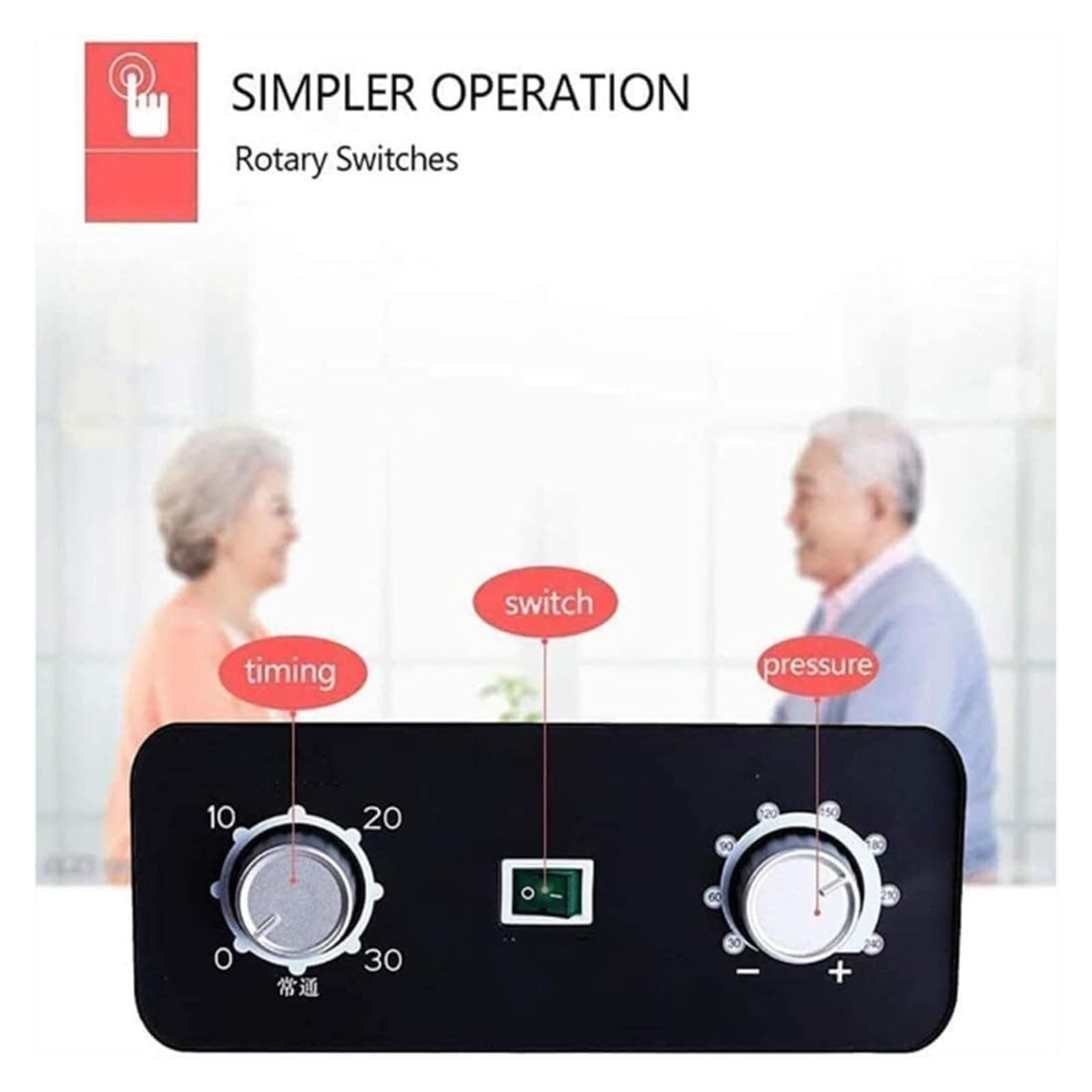 Massaggiatore a Compressione Aria per Gambe e Braccia, 6 Celle con Massaggio Drenante Linfatico, Regolabile per Polpacci, Cosce, Vita e Caviglie, Allevia Dolori e Affaticamento Muscolare