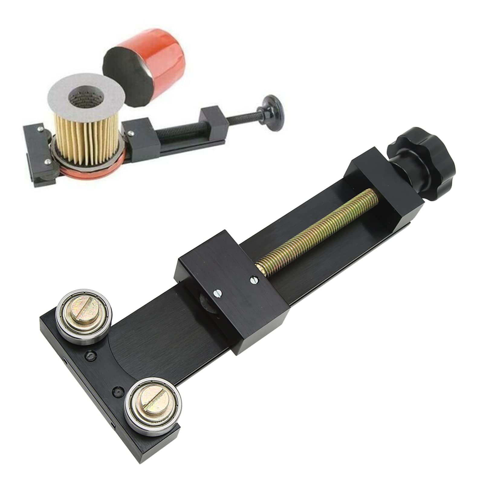 Outil Coupe - Filtre à Huile 66490 en Alliage de Zinc Précis et Robuste, Convient aux Filtres de 1-3/4 po à 5-3/4 po, pour Maintenance Automobile Sécurisée (Noire)