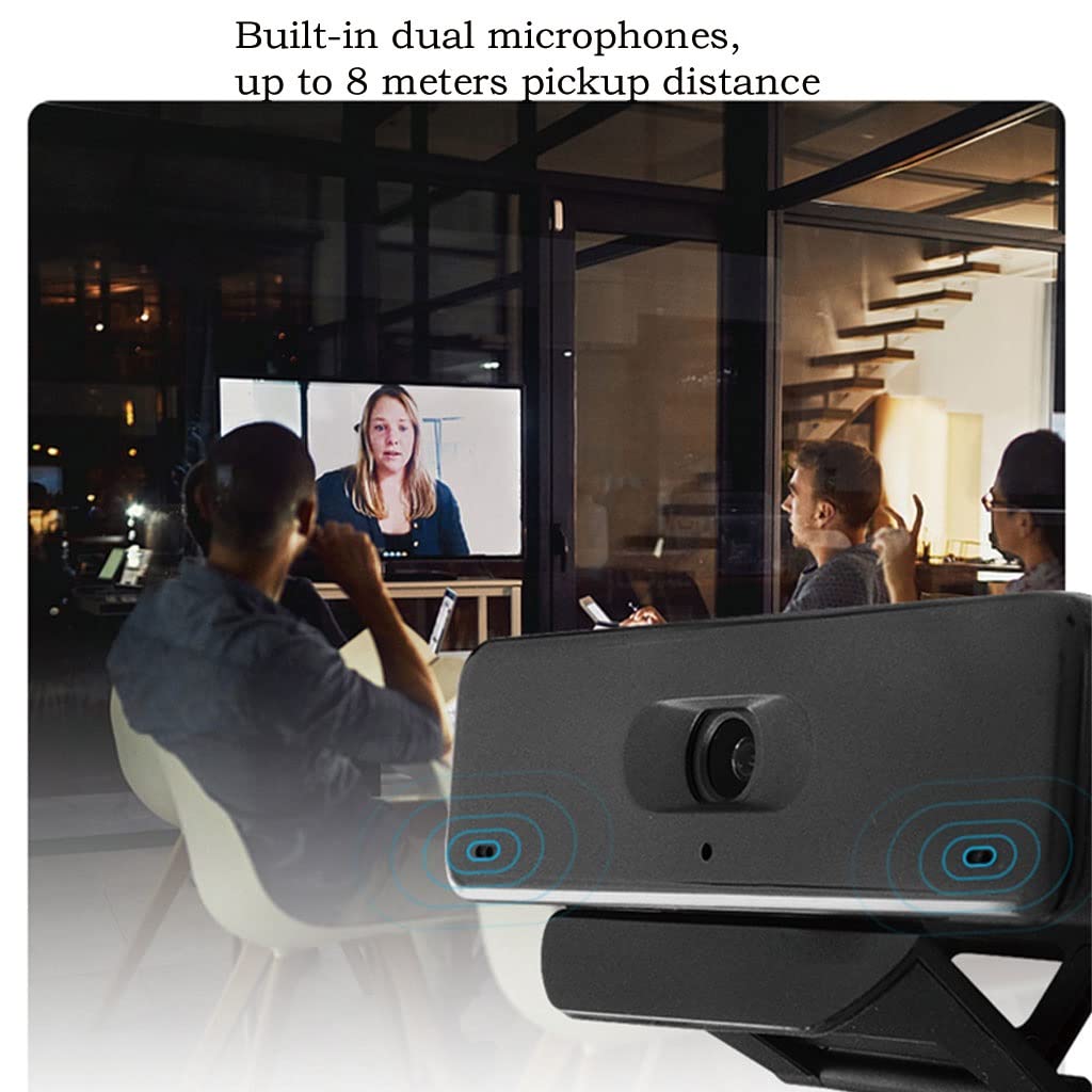 Kamera Internetowa 4K, Kamera Internetowa USB Z Migawką Prywatności, Mikrofony Z Redukcją Szumów, Inteligentne Ustawianie Ostrości, Plug & Play, Dla Skype/TikTok/YouTube
