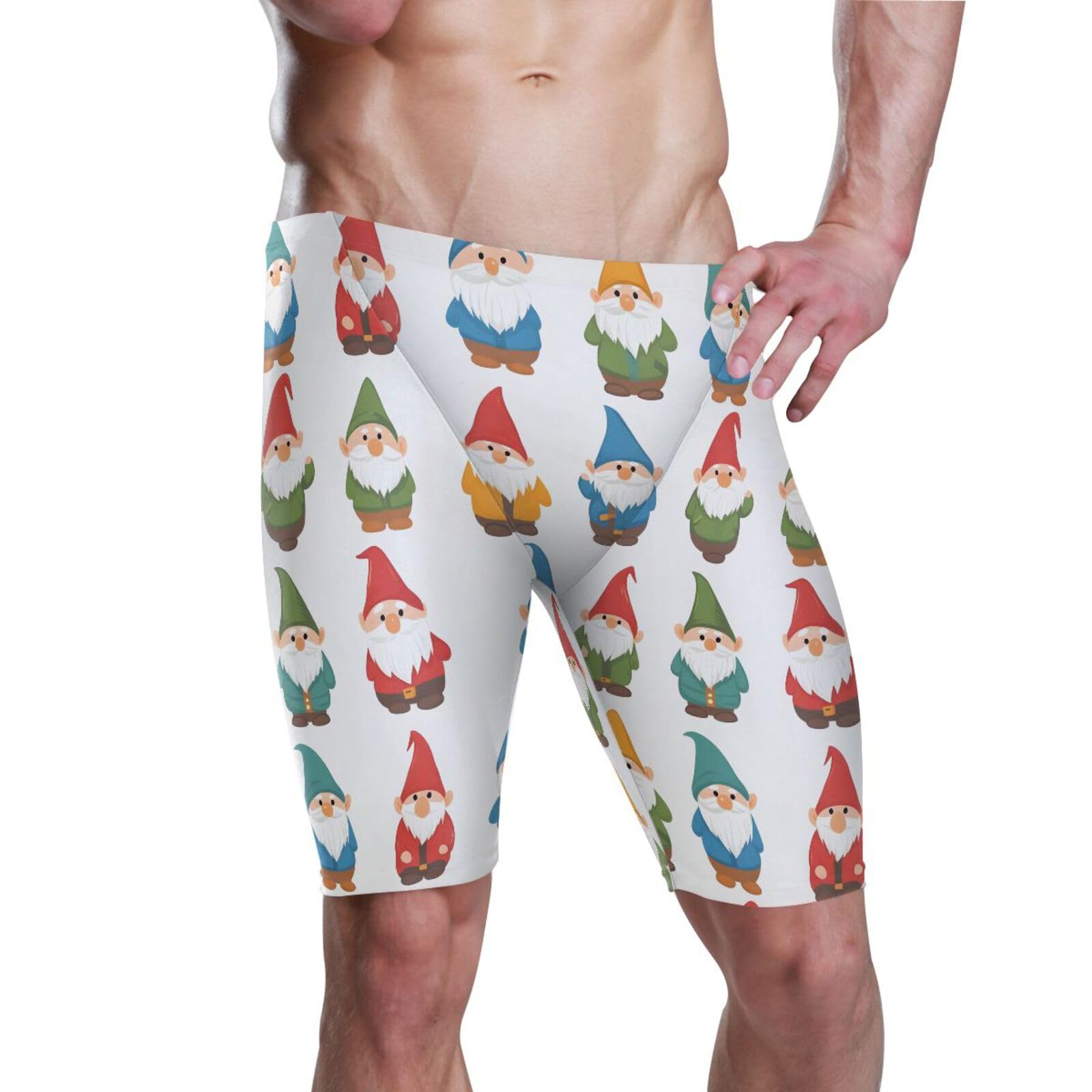 UMIRIKO Cute Christmas Gnomes Men's Athletic Swimwear Jammers Swimsuits Racing Training Pants M 202b8337
