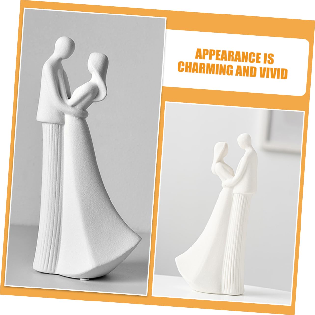 Ciieeo Jubiläumsgeschenk Keramik-paarstatue Keramik-kunsthandwerk Romantisches Wohndekor Für Besondere Anlässe